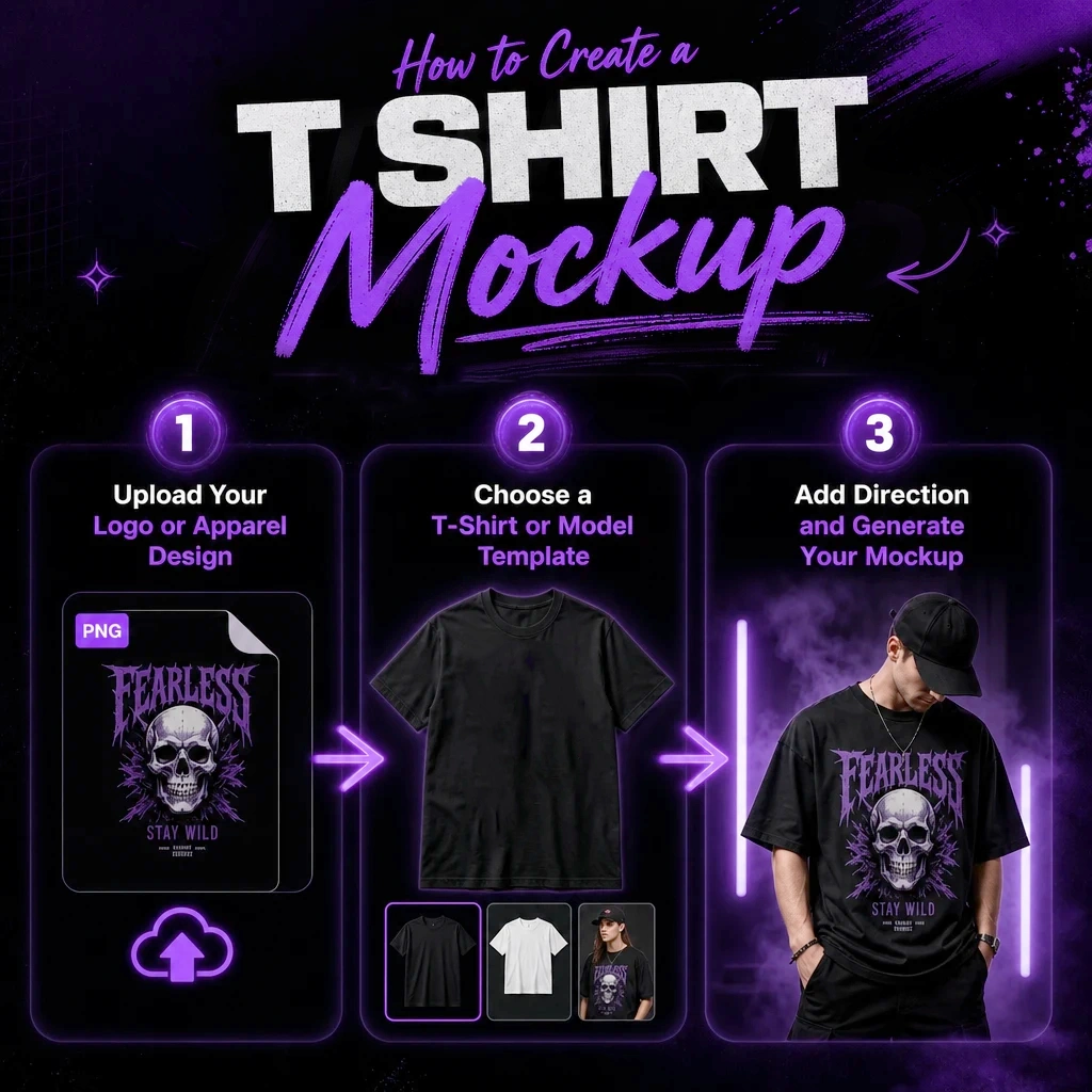Flujo de trabajo del generador de mockups de camisetas
